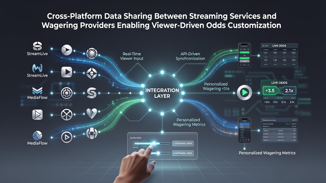 Cross-platform dashboard showing live streaming feeds linked to adjustable betting odds interfaces