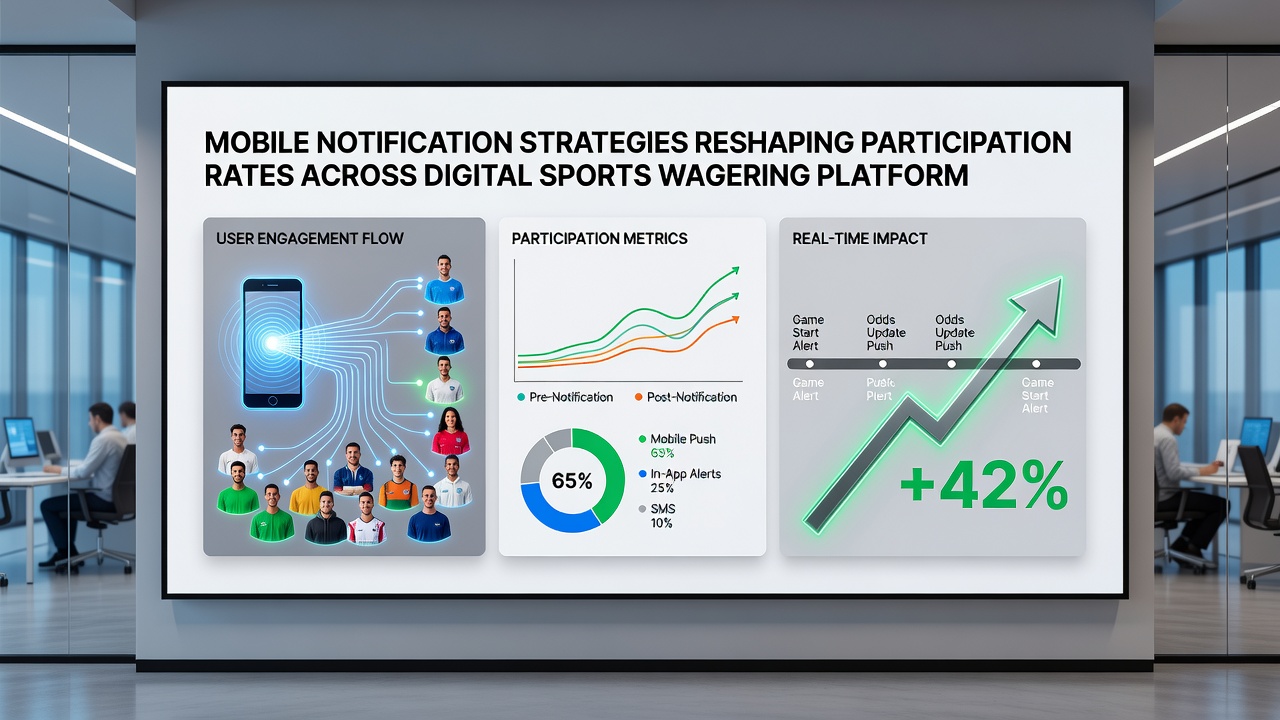 Analytics dashboard illustrating notification open rates and subsequent betting activity across multiple sports wagering platforms